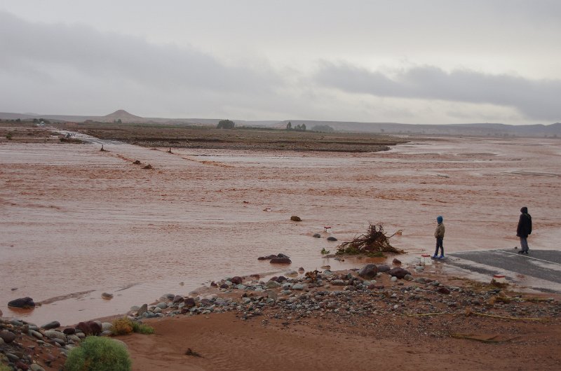 Mar-sel_016.JPG - Geflutete Strasse zwischen Taznakht und Ouarzazate